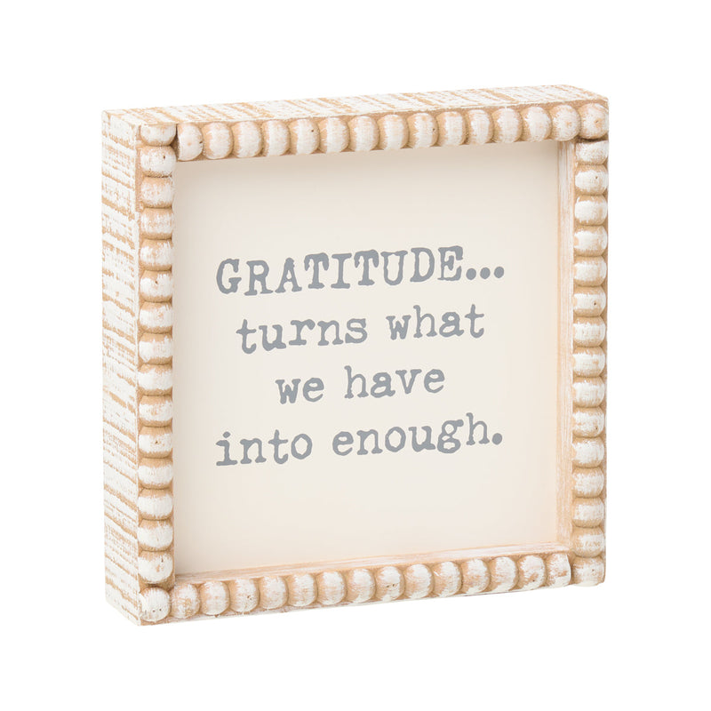 PS-8157 - Gratitude Beaded Box Sign
