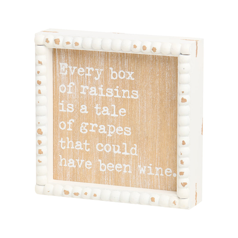 PS-8187 - Been Wine Beaded Box Sign