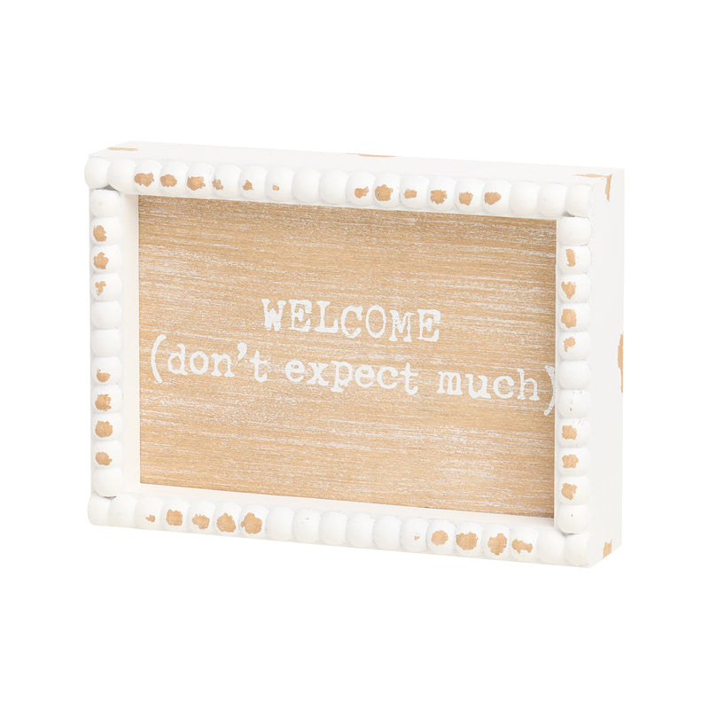 PS-8194 - Welcome Beaded Box Sign