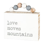 SW-1000 - Mountains Box Sign w/ Beads