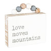 SW-1000 - Mountains Box Sign w/ Beads