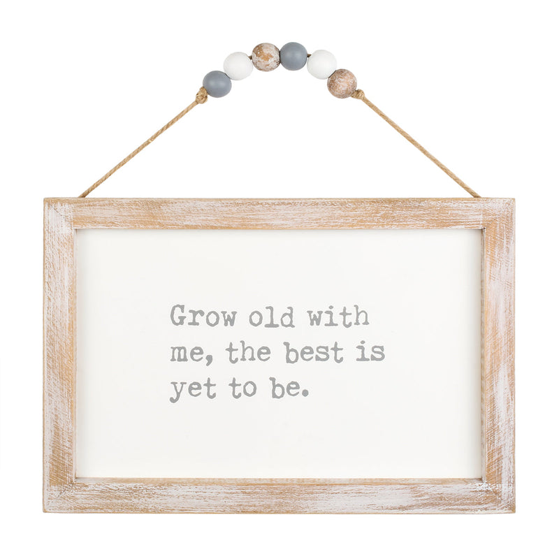 SW-1024 - Grow Old Beaded Sign