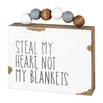 SW-1042 - Blankets Box Sign w/ Beads