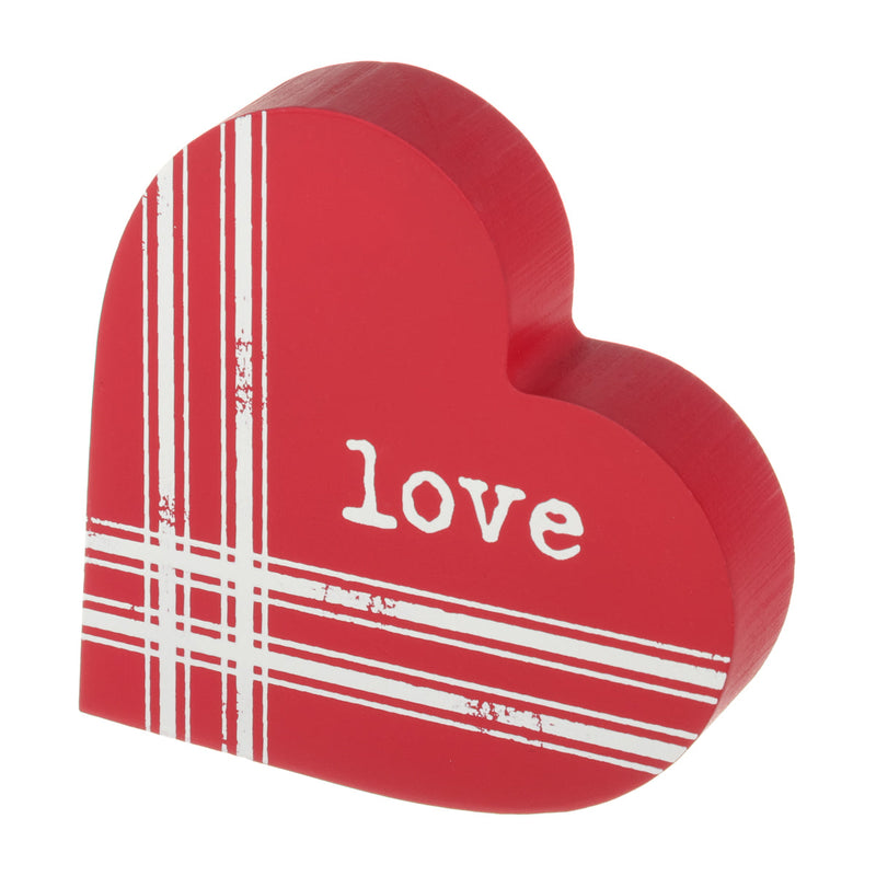 SW-1628 - Love Red Striped Heart