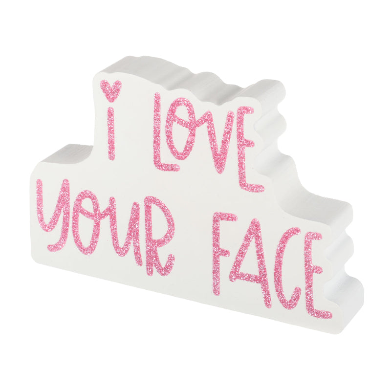 SW-1656 - *Love Face Pink Glitter Cutout