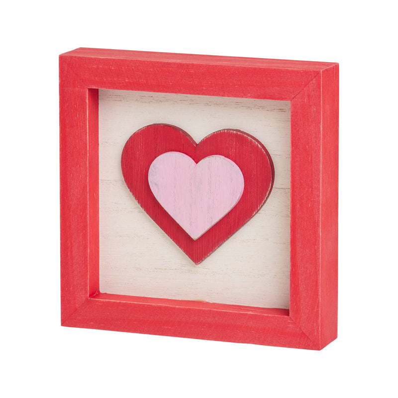 SW-1960 - Layered Heart Framed Sign
