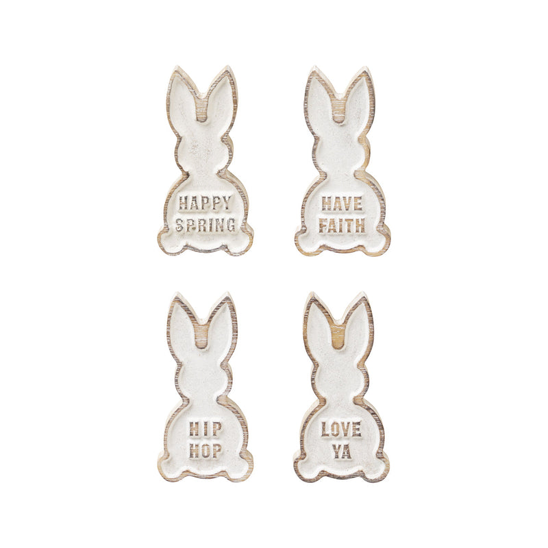 SW-2125 - Mini Carved Bunnies, Set of 4