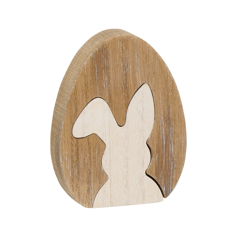 SW-2185 - Wood Bunny Plank Egg