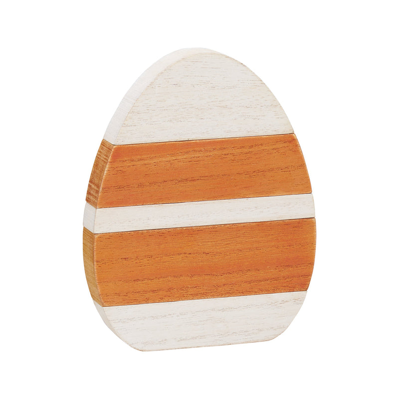 SW-2187 - Med. Orange/Wh Plank Egg