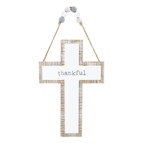 Thankful 3D Cross w/ Beads