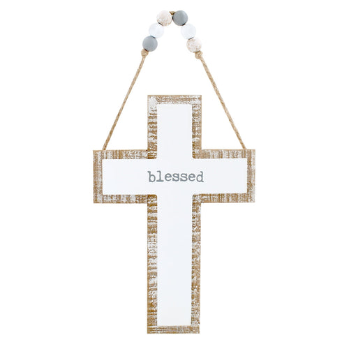 Blessed 3D Cross w/ Beads
