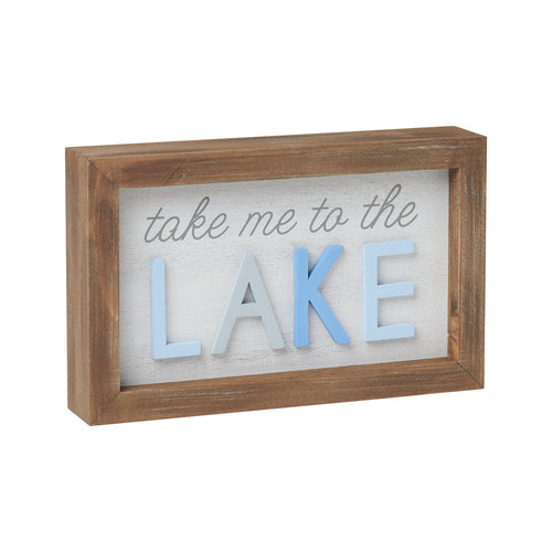 To Lake 3D Framed Sign
