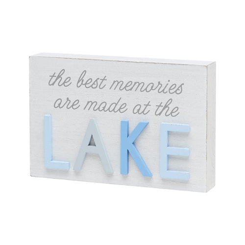 Memories Lake 3D Block Sign