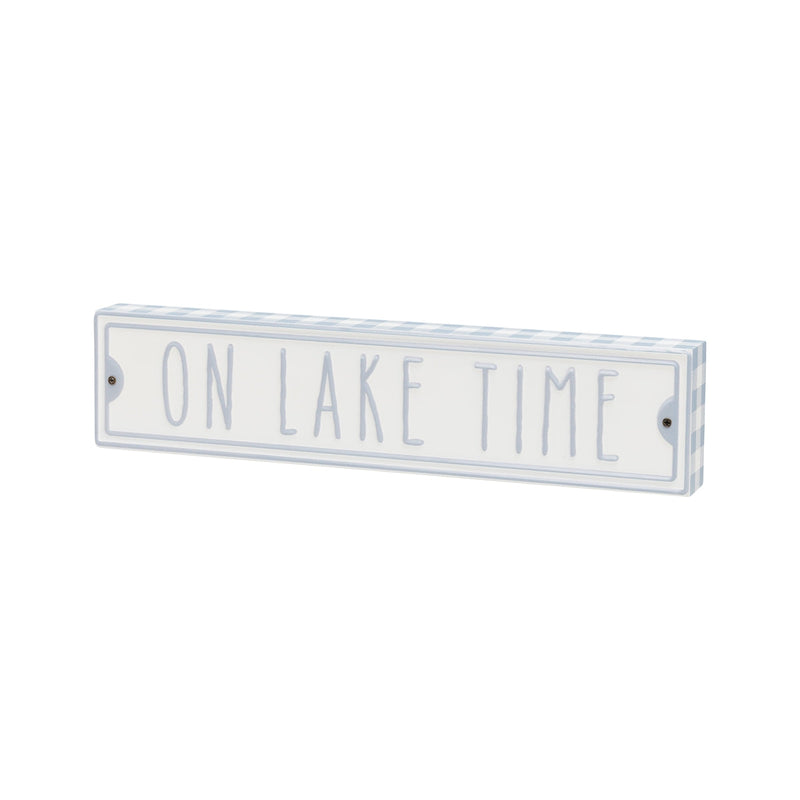 Lake Time Street Block Sign