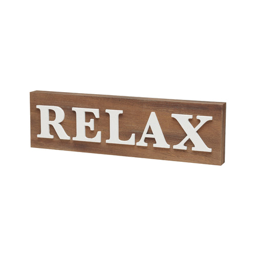Relax 3D Block Sign