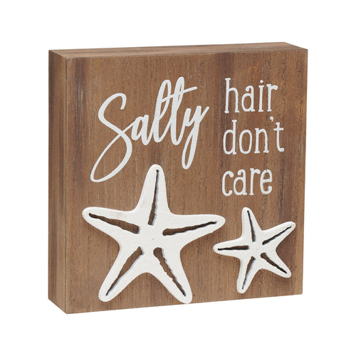 Salty Hair 3D Box Sign