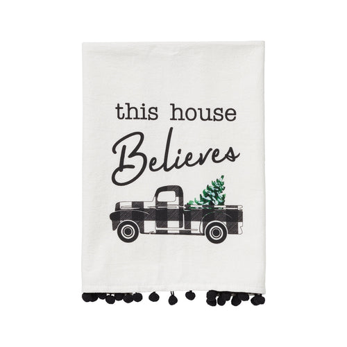 Believes BW Truck Tea Towel