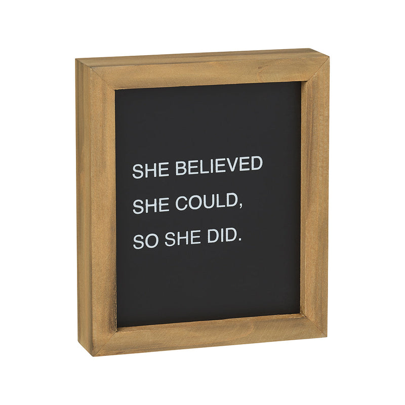 She Believed Letterboard Sign