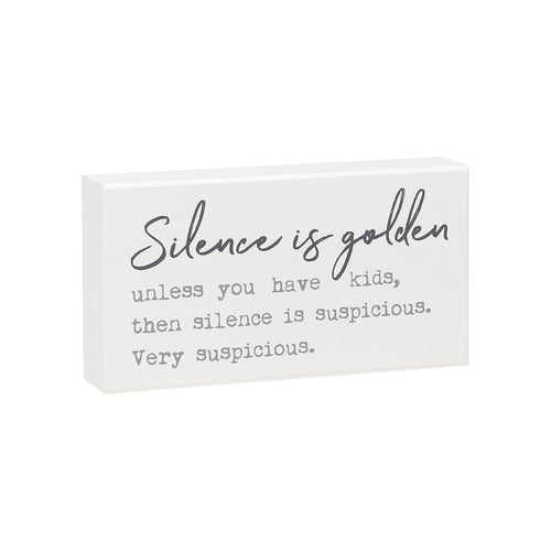 Silence Golden Box Sign