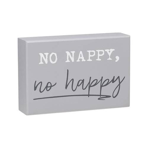 No Nappy Box Sign