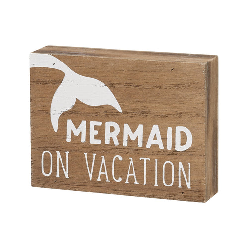 Mermaid Vacation Block Sign