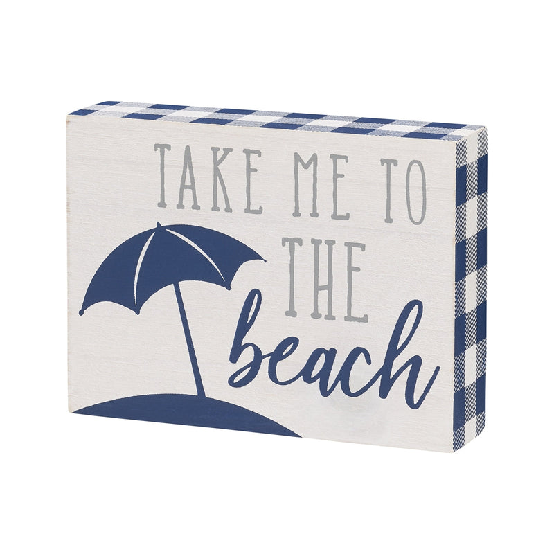 Take Me Beach Block Sign