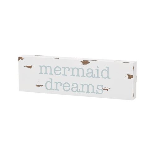 Mermaid Dreams Block Sign