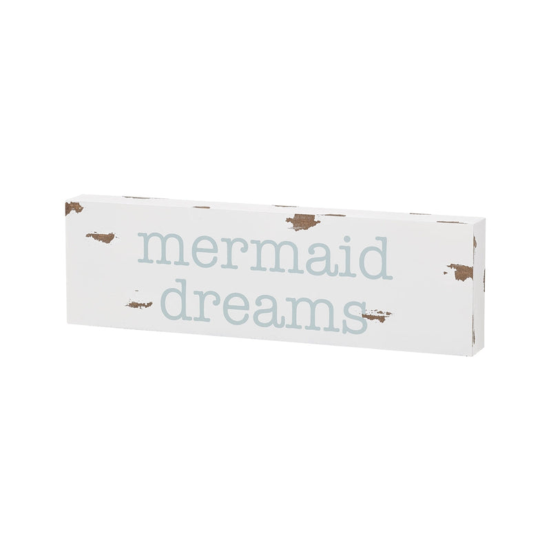 Mermaid Dreams Block Sign