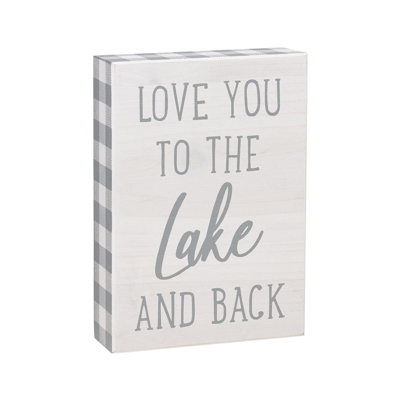 Lake and Back Box Sign