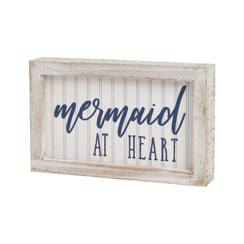 Mermaid Heart Framed Sign