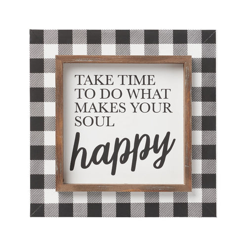 Soul Happy Layered Frame Sign