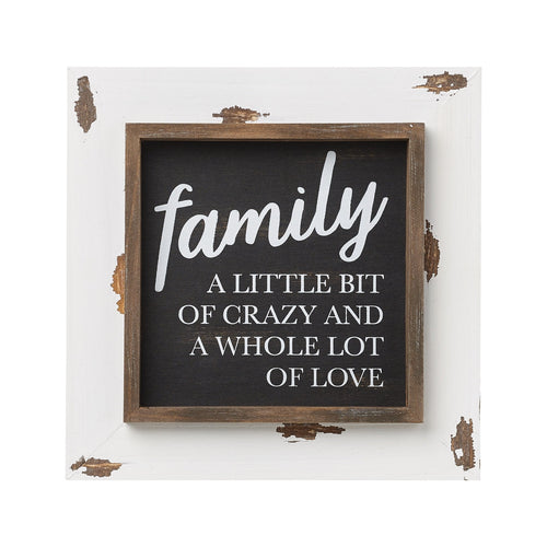 Family Love Layered Frame Sign